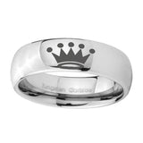 8mm-Crown-Mirror-Dome-Tungsten-Carbide-Mens-Wedding-Ring