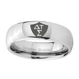 10mm-Greek-CTR-Mirror-Dome-Tungsten-Carbide-Men's-Wedding-Band