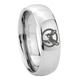 10mm-Honey-Bee-Mirror-Dome-Tungsten-Carbide-Mens-Wedding-Ring