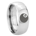 10mm 8 Ball Mirror Dome Tungsten Carbide Mens Engagement Ring