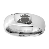 10mm-Claddagh-Design-Mirror-Dome-Tungsten-Carbide-Rings-for-Men