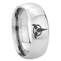 10mm Klingon Mirror Dome Tungsten Carbide Wedding Engraving Ring