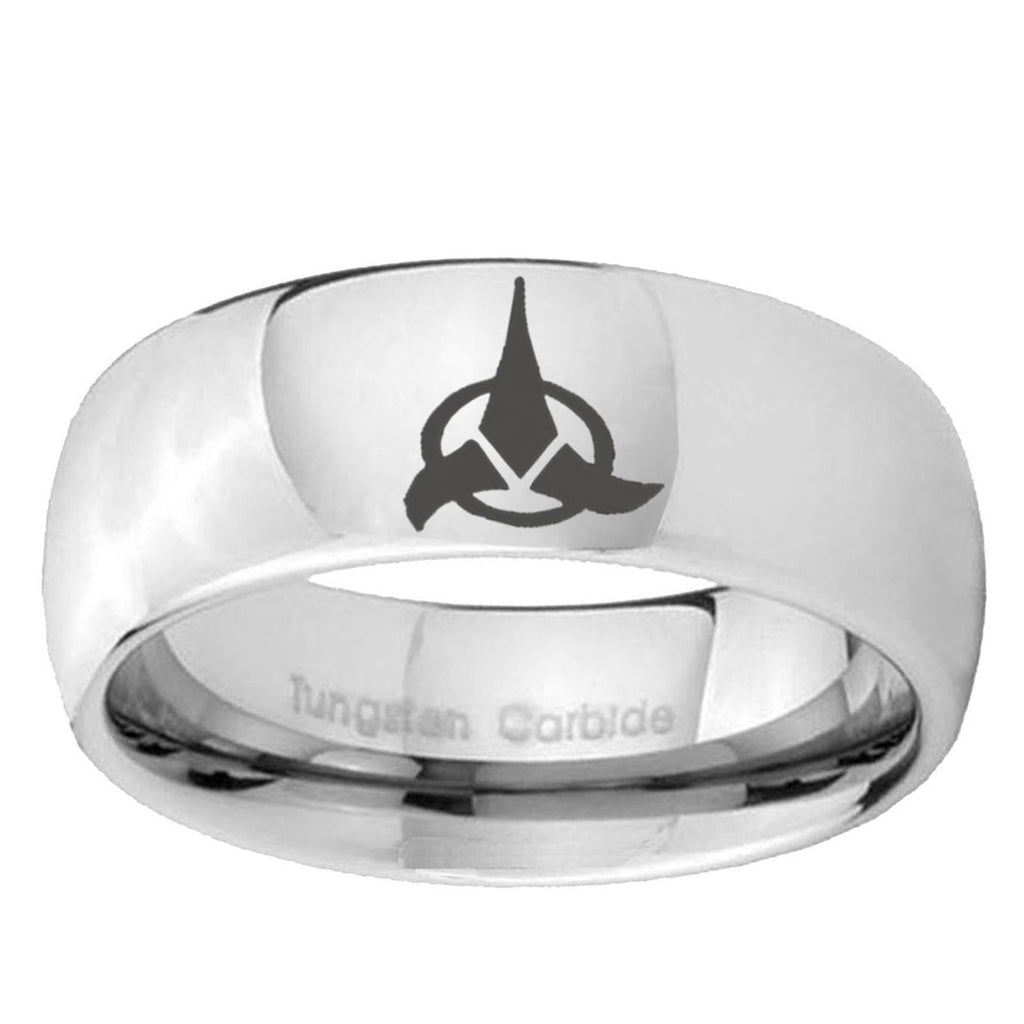 10mm Klingon Mirror DomeTungsten Ring