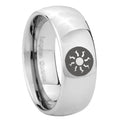 8MM Magic The Gathering Dome Polish Silver Tungsten Band