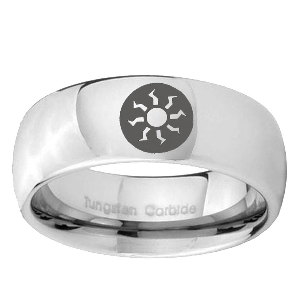10mm Magic The Gathering Mirror Dome Tungsten Ring
