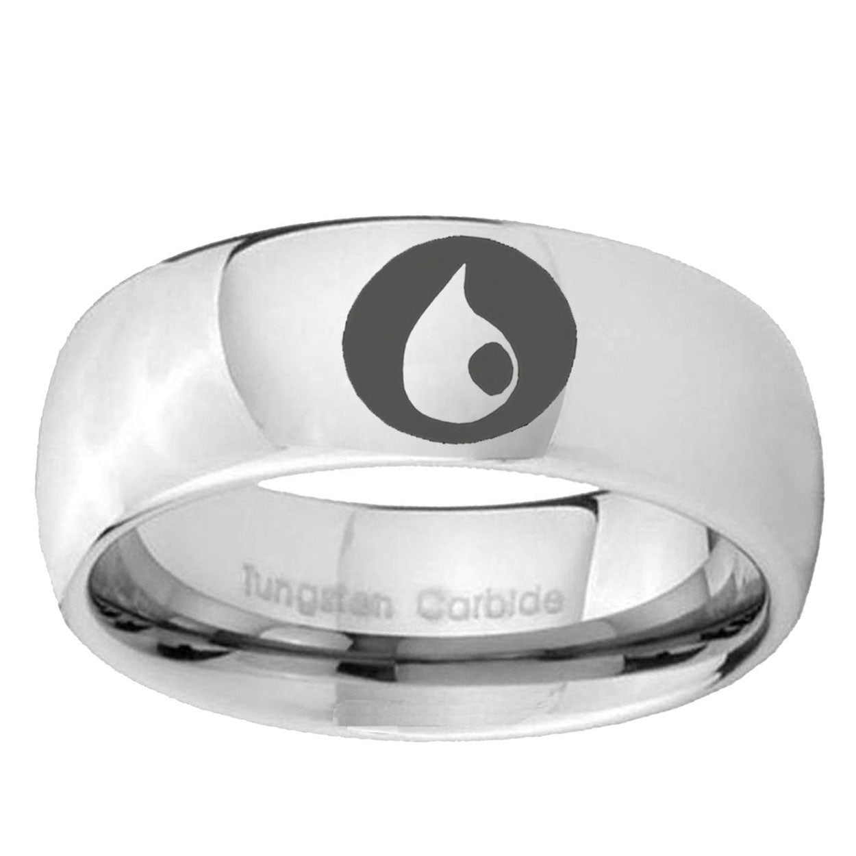 5MM Magic Gathering Dome Polish Silver Tungsten Men And Women Ring