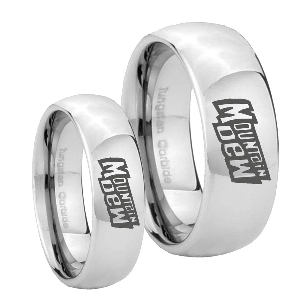 Mountain Dew Mirror Dome Tungsten Couple Band Set