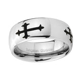 8mm-Christian-Cross-Religious-Mirror-Dome-Tungsten-Carbide-Engagement-Ring