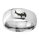 10mm-Hammerhead-Shark-Mirror-Dome-Tungsten-Carbide-Men's-Promise-Rings