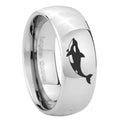 10mm Keller Whale Mirror Dome Tungsten Carbide Men's Promise Rings