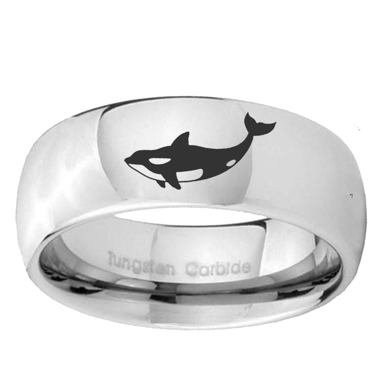 10mm Keller Whale Mirror Dome Tungsten Ring