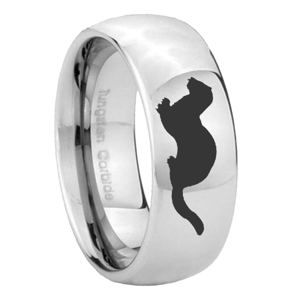 10mm Otter Mirror Dome Tungsten Carbide Men's Promise Rings