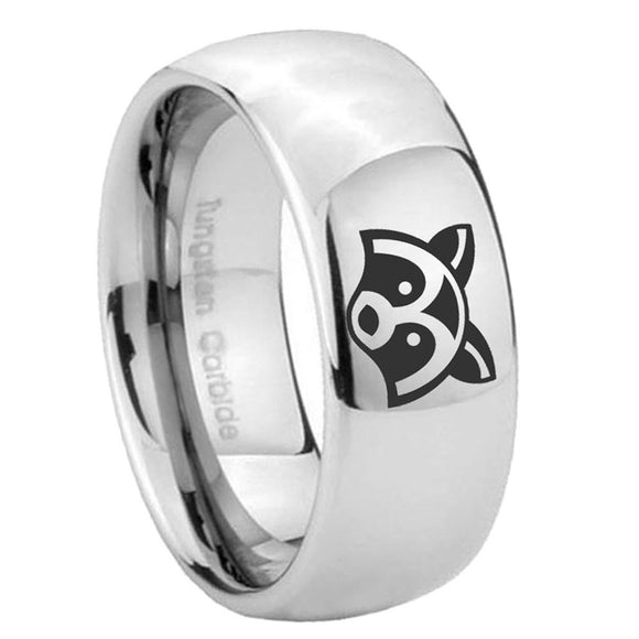 10mm-Raccoon-Animal-Mirror-Dome-Tungsten-Carbide-Men's-Promise-Rings