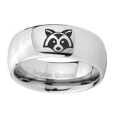 10mm-Raccoon-Animal-Mirror-Dome-Tungsten-Carbide-Men's-Promise-Rings