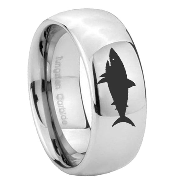 8mm-Shark-Mirror-Dome-Tungsten-Carbide-Mens-Ring-Engraved