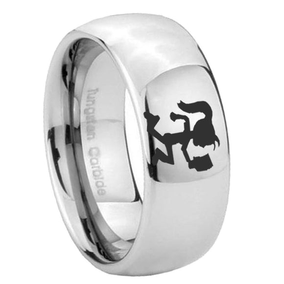 10mm-Hatchet-Woman-Mirror-Dome-Tungsten-Carbide-Men's-Promise-Rings