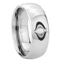 10mm Cobra Mirror Dome Tungsten Carbide Men's Wedding Ring