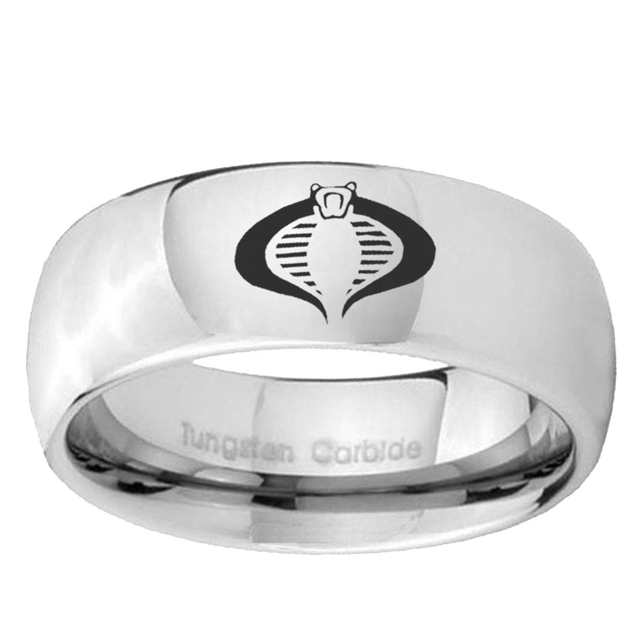10mm Cobra Mirror Dome Tungsten Ring