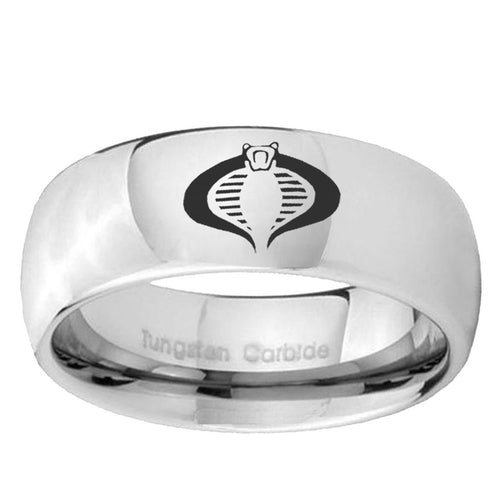 10mm Cobra Mirror Dome Tungsten Ring