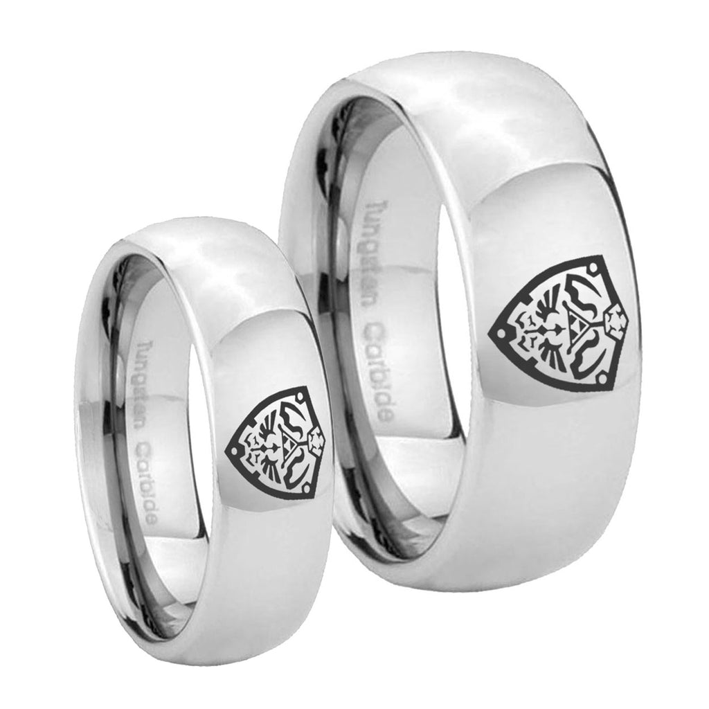 Zelda Hylian Shield Mirror Dome Tungsten His and Hers