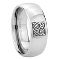 10mm Celtic Design Mirror Dome Tungsten Carbide Mens Engagement Band