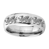 8mm-Multiple-Dragon-Mirror-Dome-Tungsten-Carbide-Men's-Band-Ring