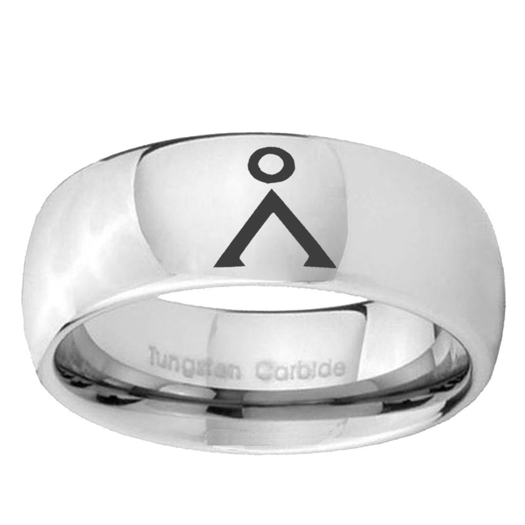 10mm Stargate Mirror Dome Tungsten Ring
