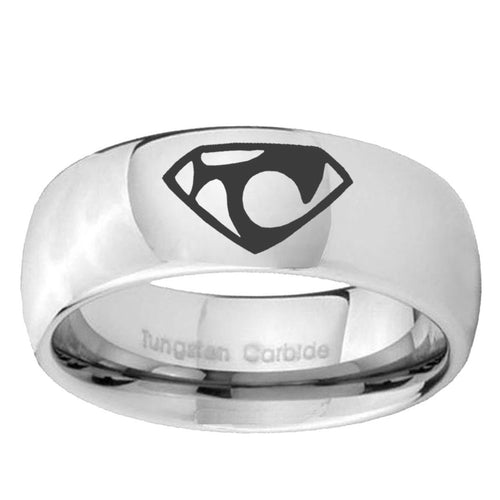 10mm House of Van Mirror Dome Tungsten Carbide Mens Bands Ring