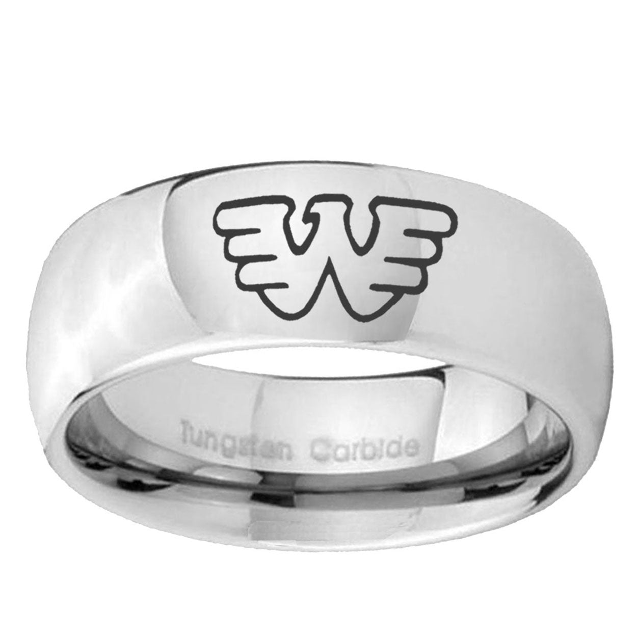 5MM Waylon Jennings Dome Polish Silver Tungsten Promise Ring Guys