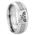 10mm Celtic Zelda Mirror Dome Tungsten Carbide Engagement Ring