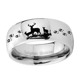 10mm-Deer-Hunting-Mirror-Dome-Tungsten-Carbide-Men's-Promise-Rings