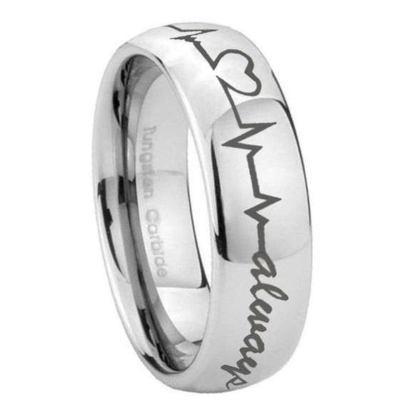 8mm-Heart-Beat-forever-Heart-always-Mirror-Dome-Tungsten-Wedding-Band-Ring