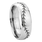 10mm-Baseball-Stitch-Mirror-Dome-Tungsten-Carbide-Mens-Bands-Ring