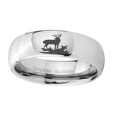 10mm-Deer-Hunting-Mirror-Dome-Tungsten-Carbide-Men's-Engagement-Ring