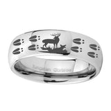 10mm-Deer-Hunting-Tracks-Mirror-Dome-Tungsten-Carbide-Mens-Promise-Ring