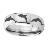 10mm-Dolphins-Mirror-Dome-Tungsten-Carbide-Men's-Promise-Rings