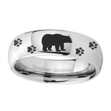10mm-Bear-and-Paw-Mirror-Dome-Tungsten-Carbide-Mens-Ring-Engraved