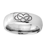 10mm-Infinity-Love-Mirror-Dome-Tungsten-Carbide-Men's-Wedding-Ring