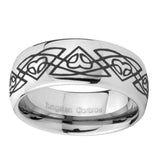10mm-Celtic-Braided-Mirror-Dome-Tungsten-Carbide-Men's-Promise-Rings