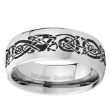 5, 8mm Celtic Knot Dragon Mirror Dome Tungsten Ring