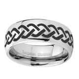 10mm-Laser-Celtic-Knot-Mirror-Dome-Tungsten-Carbide-Men's-Promise-Rings