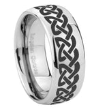 10mm-Celtic-Knot-Love-Mirror-Dome-Tungsten-Carbide-Men's-Promise-Rings