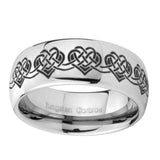 10mm-Celtic-Knot-Heart-Mirror-Dome-Tungsten-Carbide-Men's-Promise-Rings
