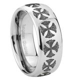 8mm-Medieval-Cross-Mirror-Dome-Tungsten-Carbide-Engagement-Ring