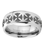 10mm-Medieval-Cross-Mirror-Dome-Tungsten-Carbide-Men's-Promise-Rings