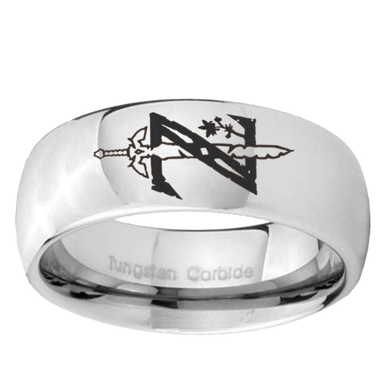 5MM Zelda Breath Of The Wild Dome Polish Silver Tungsten Wedding Band