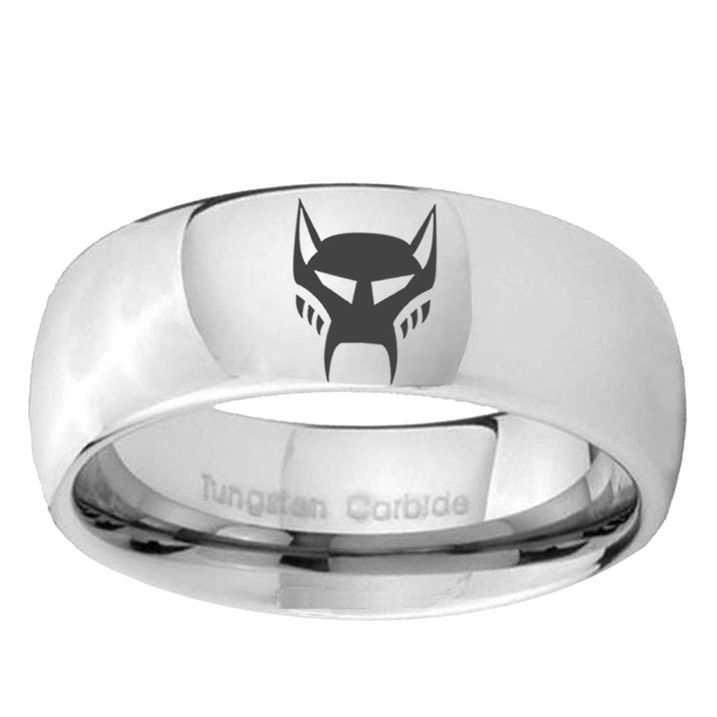 5MM Transformers Maximal Dome Polish Silver Tungsten Wedding Band