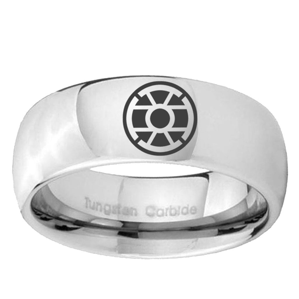 5MM Gold Lantern Dome Polish Silver Tungsten Wedding Band