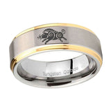 10mm-Wild-Boar-Step-Edges-Gold-2-Tone-Tungsten-Carbide-Bands-Ring