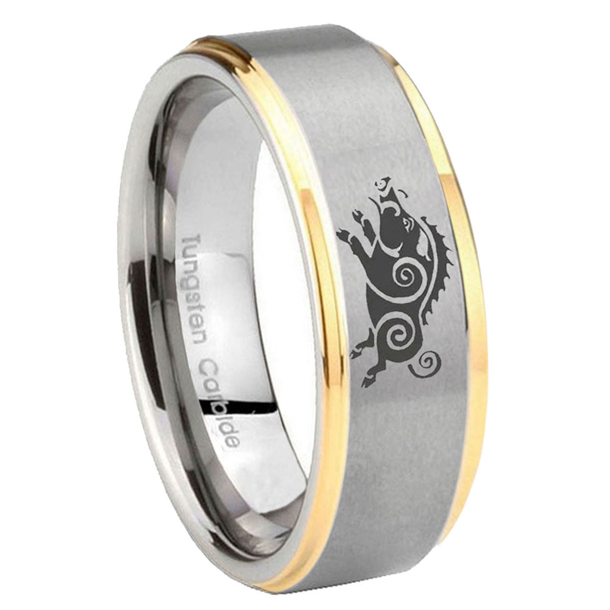 Marine Army Sergeant Tungsten Carbide Couple Wedding Bands